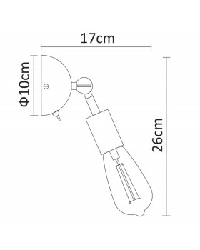 Бра ARTE Lamp A9190AP-1BK-foto2