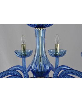 Подвесная люстра Bohemia Ivele Crystal 1311/10/300 G Aq/Aquamarine/M-1H-foto2