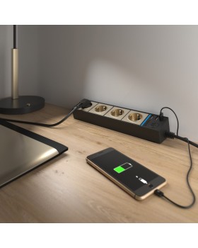 Розетка Werkel WL20-04-03 черный/шампань рифленый-foto3