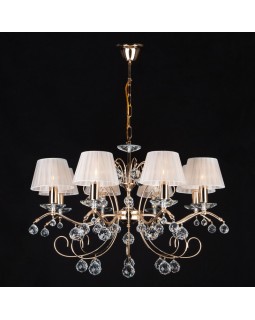 Подвесная люстра Eurosvet 10058/8 золото/прозрачный хрусталь Strotskis-foto2