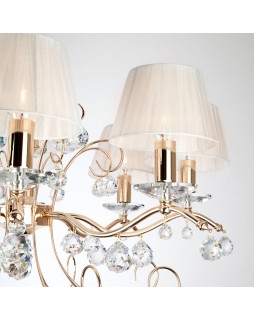Подвесная люстра Eurosvet 10058/8 золото/прозрачный хрусталь Strotskis-foto3