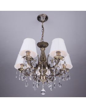 Подвесная люстра Eurosvet 3646/5 античная бронза/прозрачный хрусталь-foto4