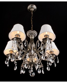 Подвесная люстра Eurosvet 3646/5 античная бронза/прозрачный хрусталь-foto5