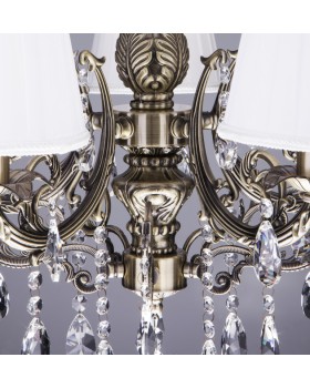 Подвесная люстра Eurosvet 3646/5 античная бронза/прозрачный хрусталь-foto9