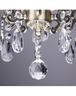 Подвесная люстра Eurosvet 3646/5 античная бронза/прозрачный хрусталь-foto10