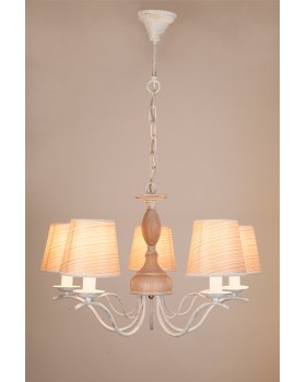 Подвесная люстра Eurosvet 60027/5 белый с золотом-foto3