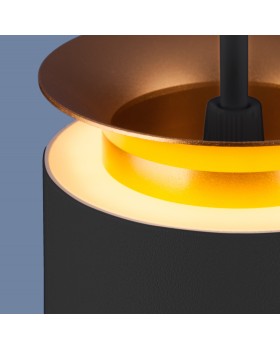 Подвесной светильник Elektrostandard DLS021 9+4W 4200К черный матовый/золото-foto4
