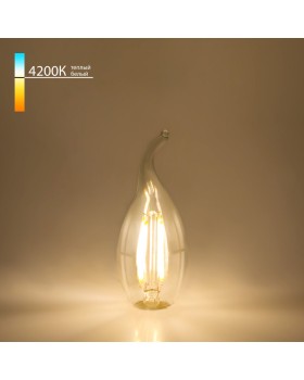 Светодиодная лампа Elektrostandard Свеча на ветру BL130 7W 4200K E14 (CW35 прозрачный)-foto2
