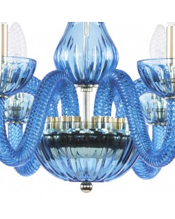 Подвесная люстра Bohemia Ivele Crystal 1310/8/240 G Aq/Aquamarime/M-1H-foto2