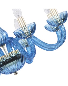 Подвесная люстра Bohemia Ivele Crystal 1310/8/240 G Aq/Aquamarime/M-1H-foto3