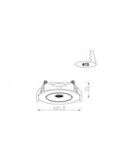 Встраиваемый светильник ARTE Lamp A4761PL-1WH-foto4