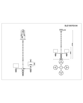 Подвесная люстра Evoluce SLE105703-04-foto3