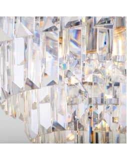 Подвесная люстра Eurosvet 10113/5 хром/прозрачный хрусталь Strotskis-foto3