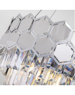 Подвесная люстра Eurosvet 10113/5 хром/прозрачный хрусталь Strotskis-foto4