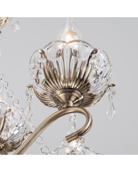 Подвесная люстра Eurosvet 10103/5 античная бронза/прозрачный хрусталь Strotskis-foto3