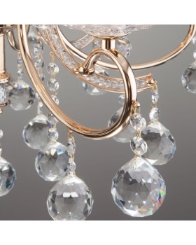 Подвесная люстра Eurosvet 10096/5 золото/прозрачный хрусталь Strotskis-foto4