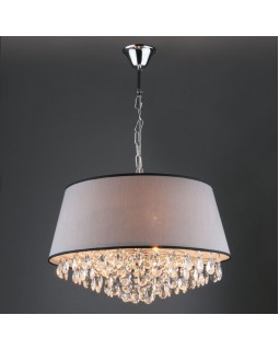 Подвесная люстра Eurosvet 10092/5 хром/прозрачный хрусталь Strotskis-foto3