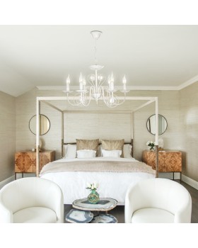 Подвесная люстра Eurosvet 60018/6 белый с золотом-foto2