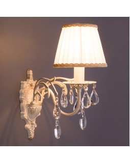 Бра Eurosvet 3637/1 белый с золотом/прозрачный хрусталь Strotskis-foto2