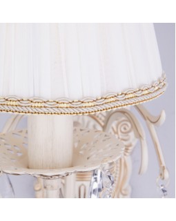 Бра Eurosvet 3637/1 белый с золотом/прозрачный хрусталь Strotskis-foto3