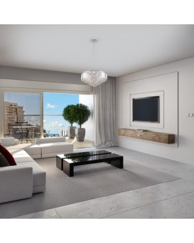 Подвесная люстра Eurosvet 10121/9 хром/прозрачный хрусталь Strotskis Smart (10105/9)-foto2