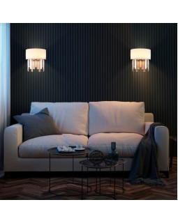 Бра Eurosvet 10122/2 хром/прозрачный хрусталь Strotskis (10106/2)-foto3