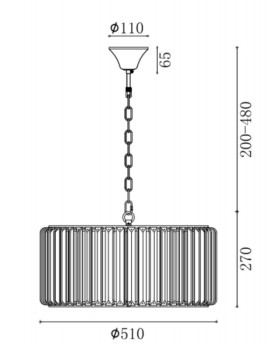 Подвесная люстра Freya FR1005PL-05G-foto2