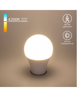 Светодиодная лампа Elektrostandard Classic LED D 10W 4200K E27 А60 (BLE2761) с датчиком освещен-foto2