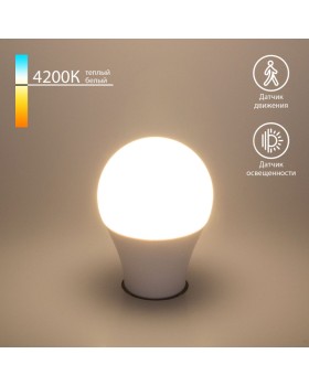 Светодиодная лампа Elektrostandard Classic LED D 10W 4200K E27 А60 (BLE2761) с датчиком освещен-foto2