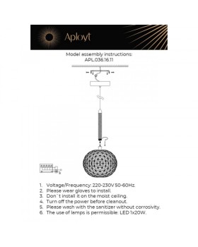 Подвесной светильник APLOYT APL.036.16.11-foto12