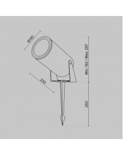Грунтовый светильник Maytoni O050FL-L30W3K-foto6