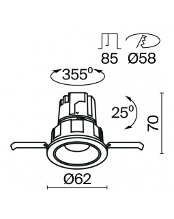 Встраиваемый светильник Maytoni Technical DL057-7W3K-W-foto3