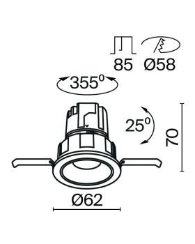 Встраиваемый светильник Maytoni Technical DL057-7W3K-W-foto3