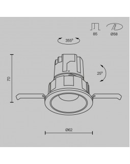 Встраиваемый светильник Maytoni Technical DL057-7W3K-W-foto12