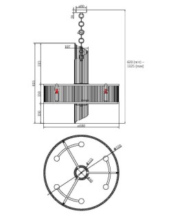 Подвесная люстра Maytoni MOD174PL-06G-foto2