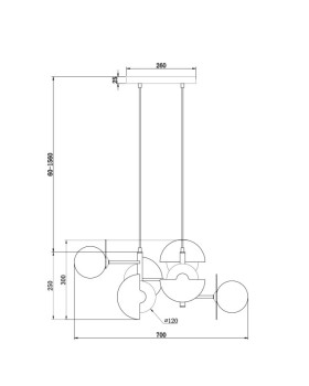 Подвесная люстра Freya FR5391PL-06BS-foto2