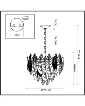 Каскадная люстра Odeon Light 5052/8-foto3